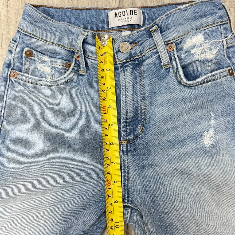 Agolde Blue Cropped Slim Fit Jeans